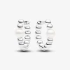 Pandora Créoles Perle de Culture et Sphères | Femme Boucles D'Oreilles