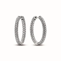Pandora Créoles Rang Pavé Timeless | Femme Boucles D'Oreilles