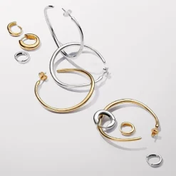 Pandora Créoles Rondes | Femme Boucles D'Oreilles