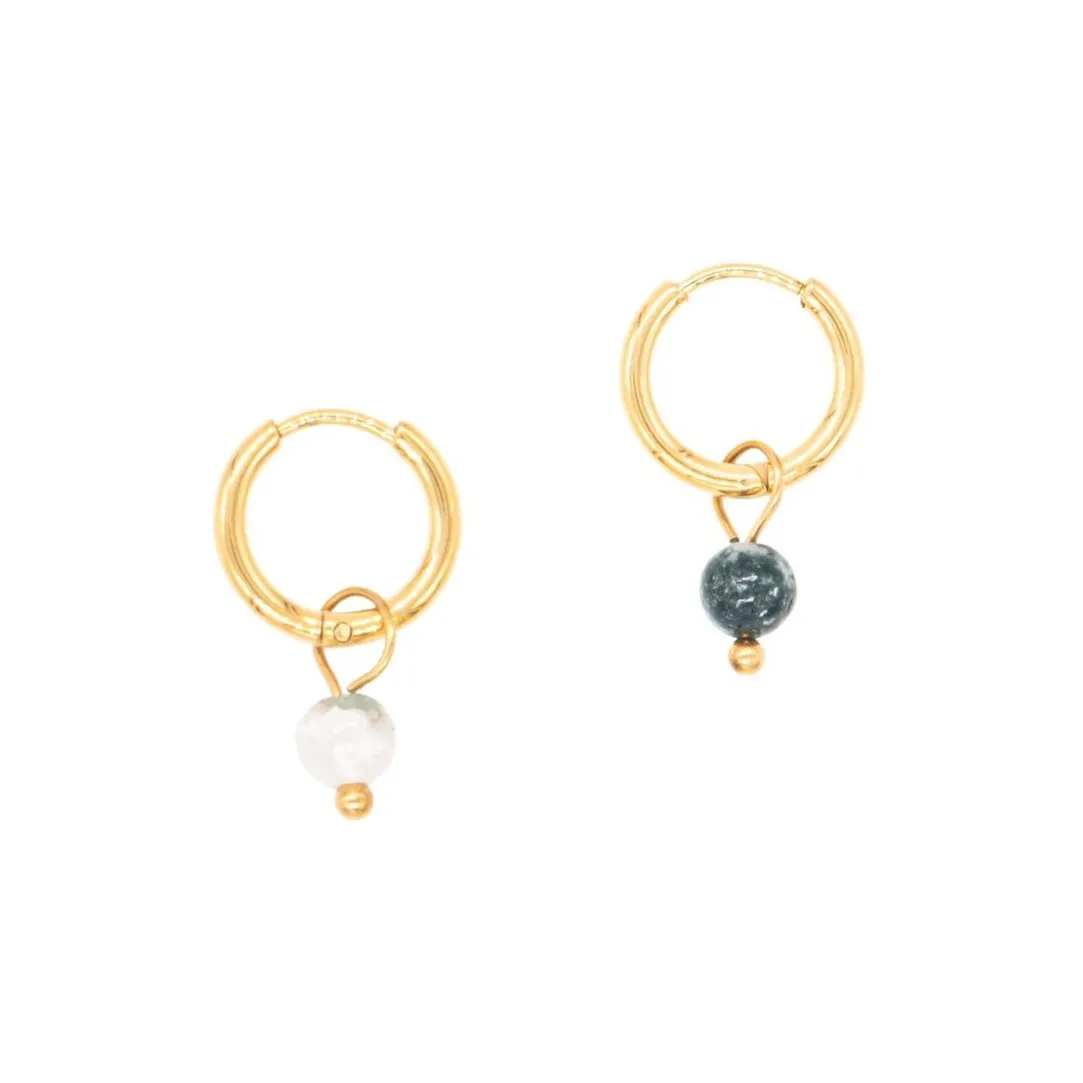 Sloya Créoles Serena Agate Arbre | Femme Boucles D'Oreilles