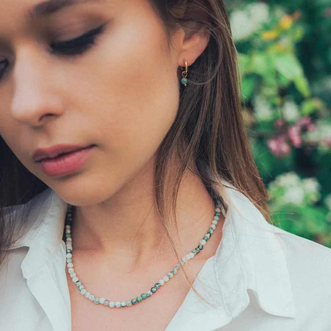 Sloya Créoles Serena Agate Arbre | Femme Boucles D'Oreilles