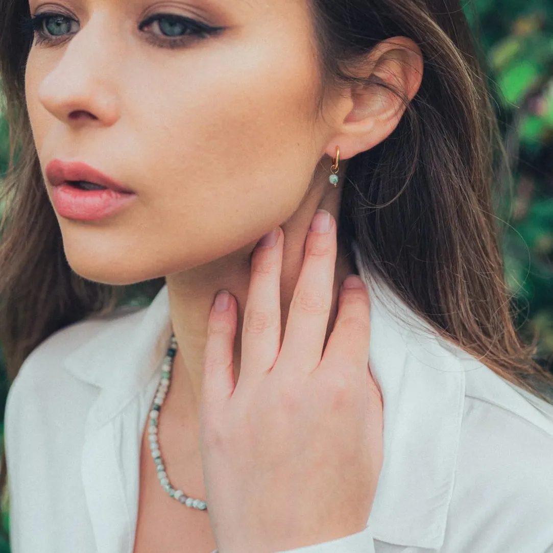Sloya Créoles Serena Agate Arbre | Femme Boucles D'Oreilles