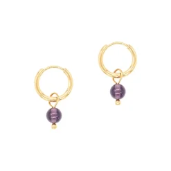 Sloya Créoles Serena Améthyste | Femme Boucles D'Oreilles