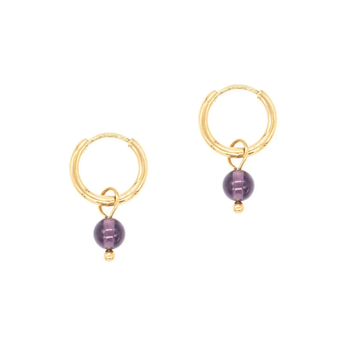 Sloya Créoles Serena Améthyste | Femme Boucles D'Oreilles