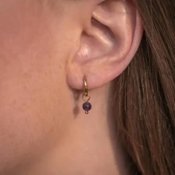 Sloya Créoles Serena Améthyste | Femme Boucles D'Oreilles