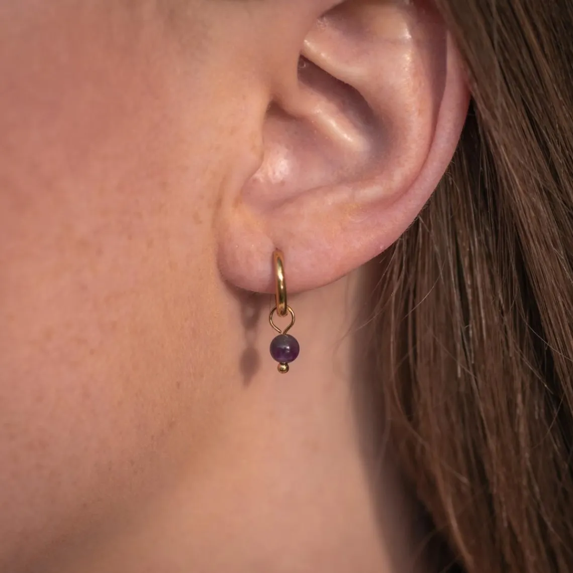 Sloya Créoles Serena Améthyste | Femme Boucles D'Oreilles