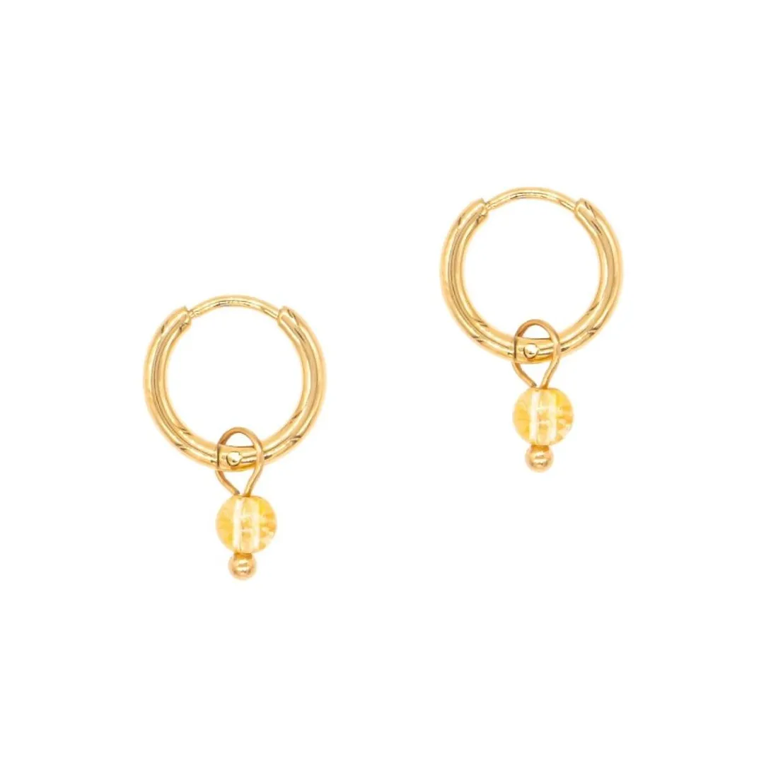 Sloya Créoles Serena Citrine | Femme Boucles D'Oreilles