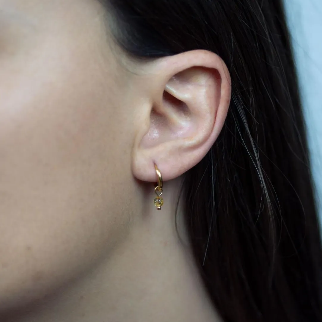 Sloya Créoles Serena Citrine | Femme Boucles D'Oreilles