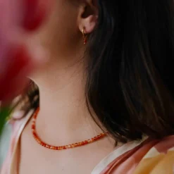 Sloya Créoles Serena Cornaline | Femme Boucles D'Oreilles