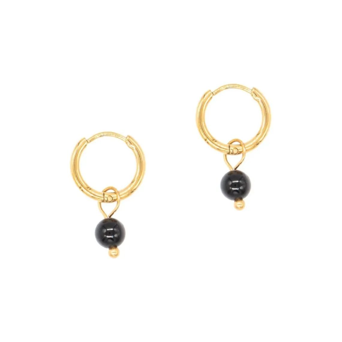 Sloya Créoles Serena Obsidienne | Femme Boucles D'Oreilles