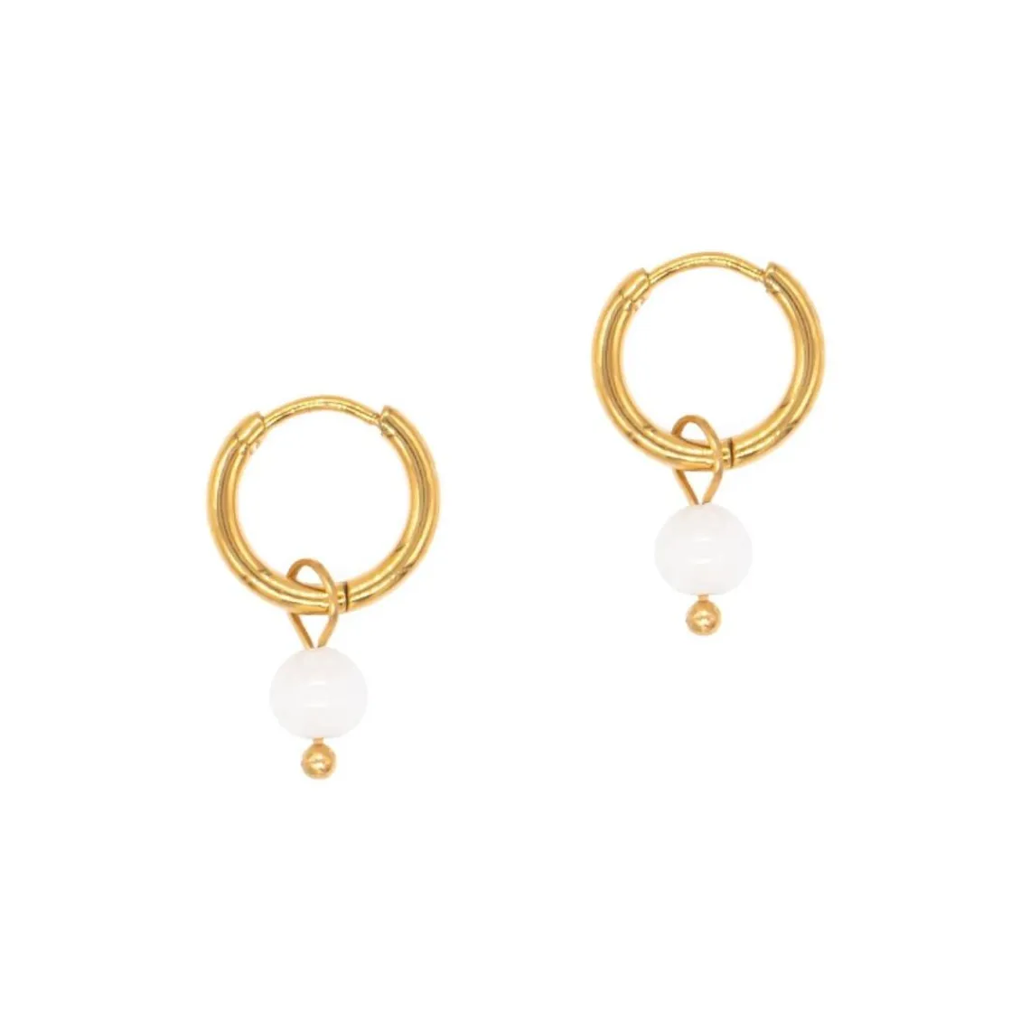 Sloya Créoles Serena Pierres de Lune | Femme Boucles D'Oreilles