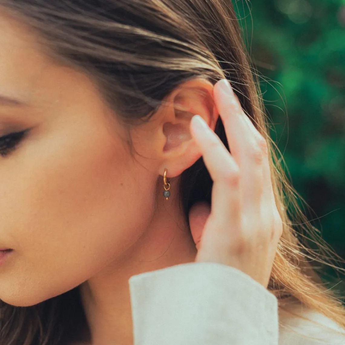 Sloya Créoles Serena Spectrolite | Femme Boucles D'Oreilles