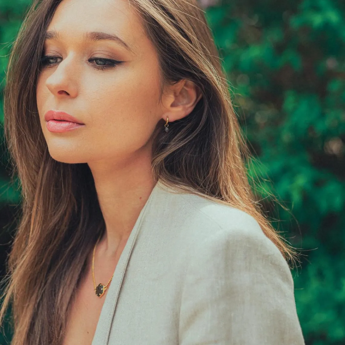 Sloya Créoles Serena Spectrolite | Femme Boucles D'Oreilles
