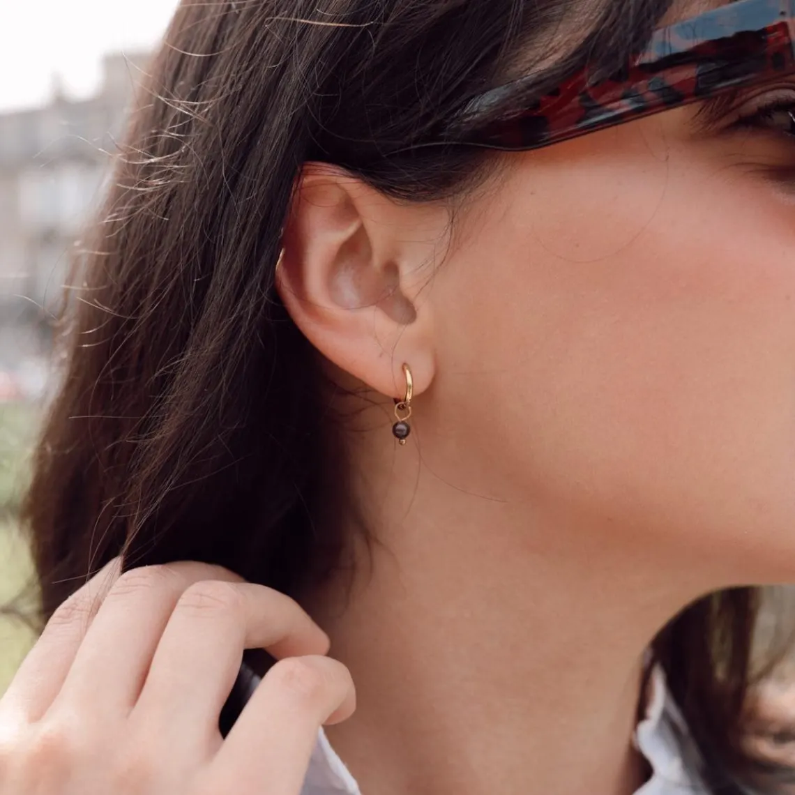 Sloya Créoles Serena Tourmaline | Femme Boucles D'Oreilles
