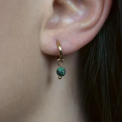 Sloya Créoles Serena Turquoise Africain | Femme Boucles D'Oreilles