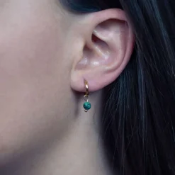 Sloya Créoles Serena Turquoise Africain | Femme Boucles D'Oreilles