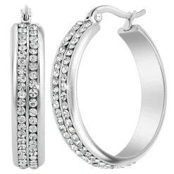 So Charm Bijoux Créoles So Charm - B4175-ARGENT - Boucles D'Oreilles Argentées | Femme Boucles D'Oreilles