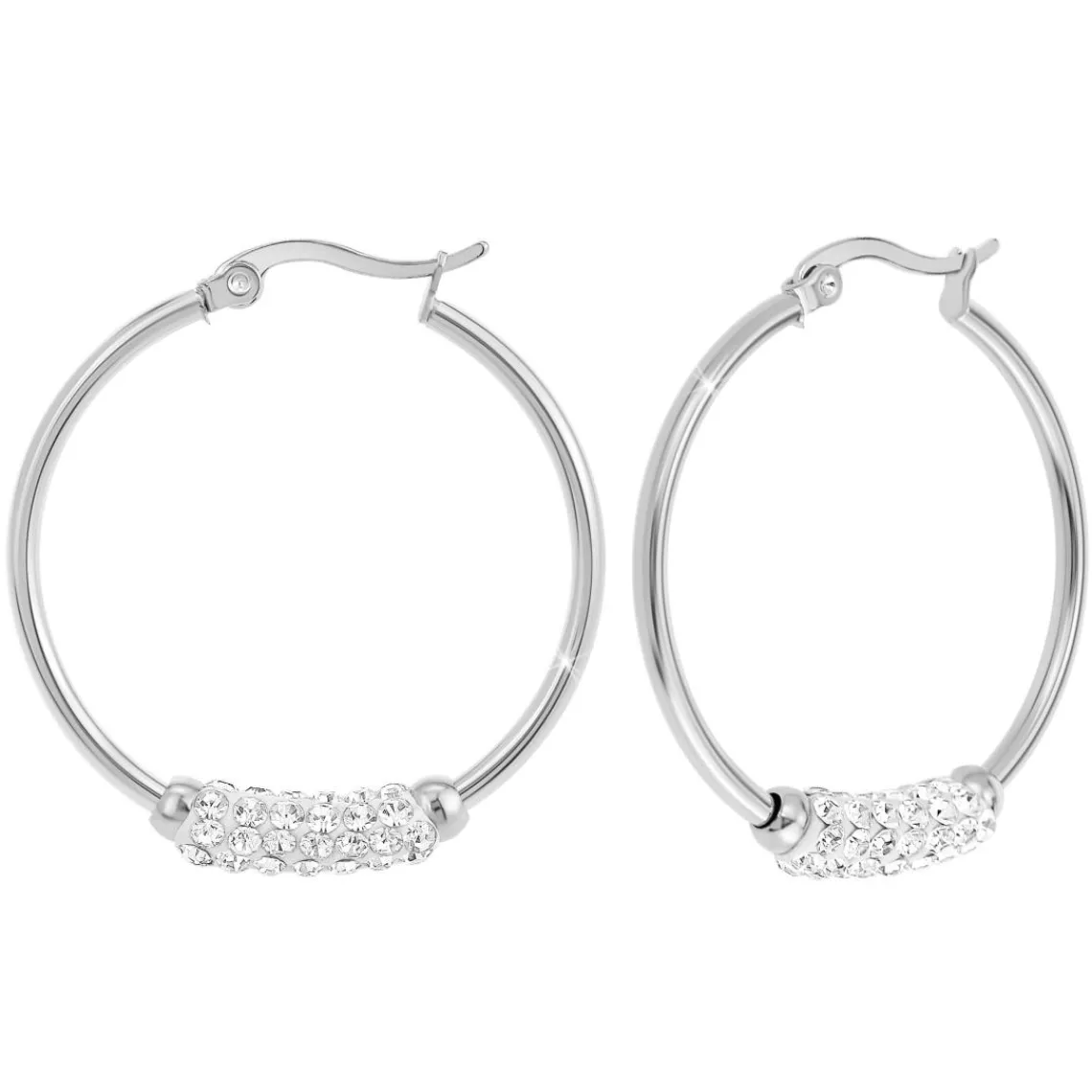 So Charm Bijoux Créoles So Charm - B2790-ARGENT - Boucles D'Oreilles Argentées | Femme Boucles D'Oreilles