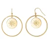 So Charm Bijoux Créoles So Charm - BD2318-BO-DORE-DIAMANT-BLANC - Boucles D'Oreilles Dorées | Femme Boucles D'Oreilles
