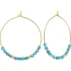 So Charm Bijoux Créoles So Charm - B4255-DORE-APATITE - Boucles D'Oreilles Dorées | Femme Boucles D'Oreilles
