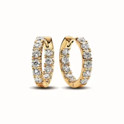 Pandora Créoles Éternité Rang Scintillant | Femme Boucles D'Oreilles