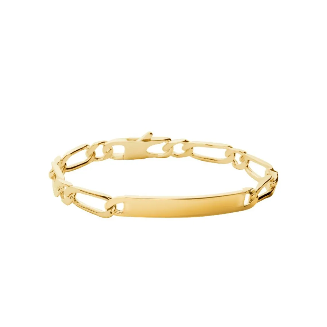 Maison de la Bijouterie Gourmette homme maille figaro1-1 plaqué or 6 mm - 63Z006Y0 | Homme Bracelet