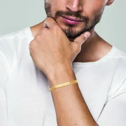 Maison de la Bijouterie Gourmette homme plaqué or 6 mm - 60Y006Y0 | Homme Bracelet