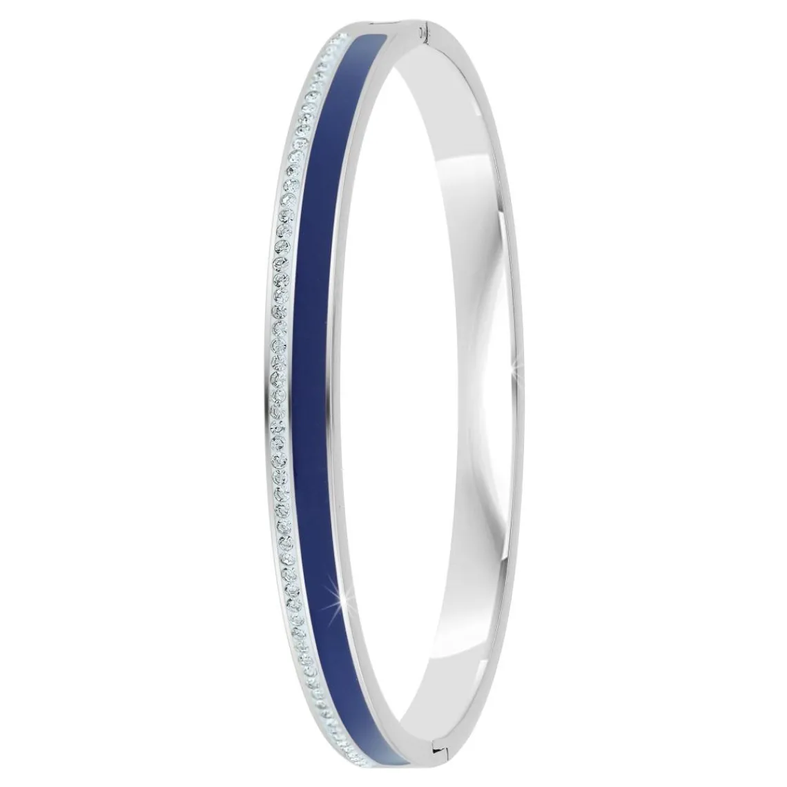 So Charm Bijoux Jonc Femme So Charm - B4338-ARGENT-BLEUFONCE - Bracelet Email Argenté | Femme Bracelet