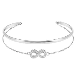 So Charm Bijoux Jonc Femme So Charm - B3238-ARGENT - Bracelet Infini Argenté | Femme Bracelet