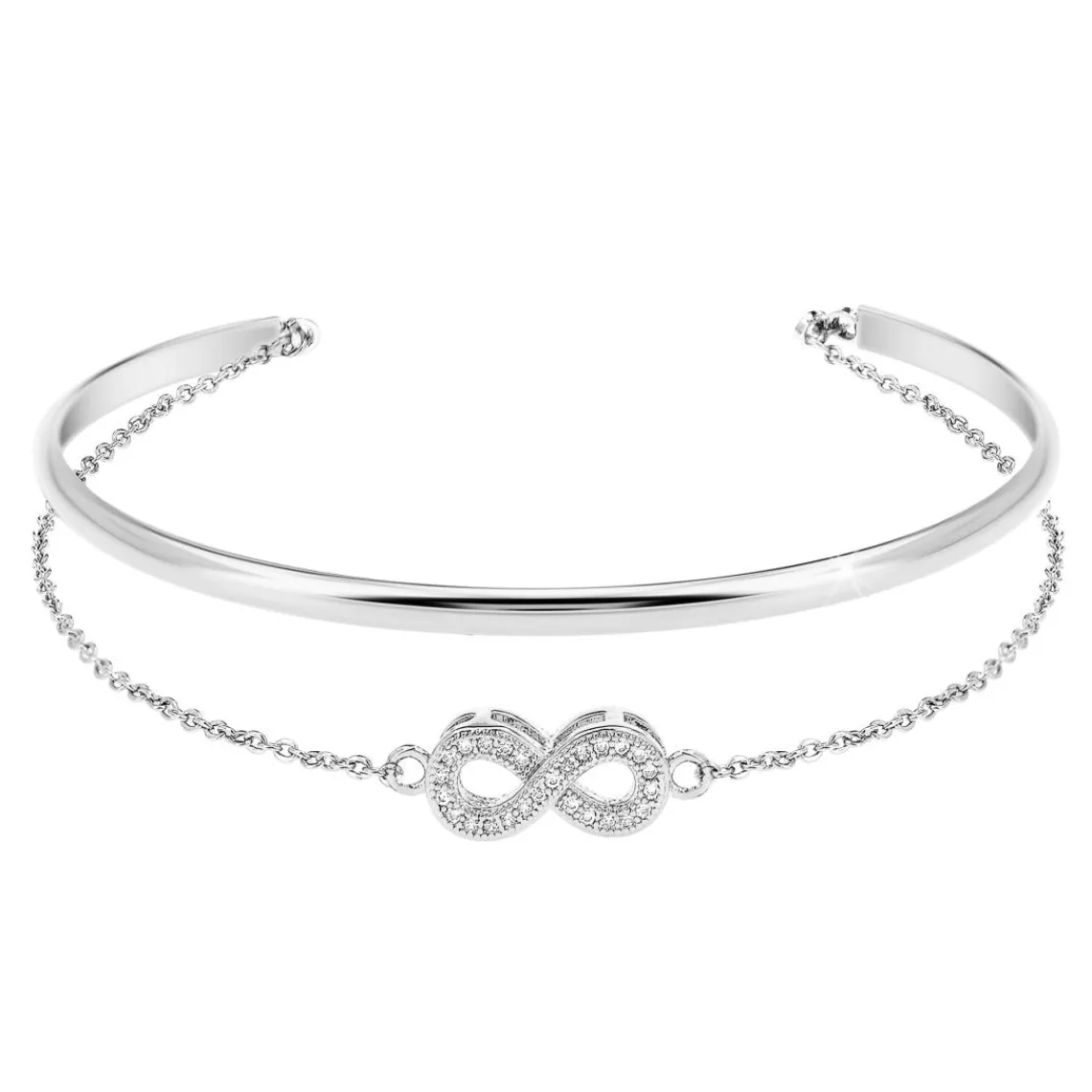 So Charm Bijoux Jonc Femme So Charm - B3238-ARGENT - Bracelet Infini Argenté | Femme Bracelet