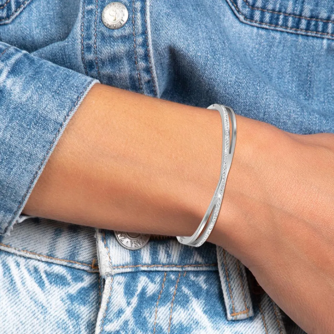 So Charm Bijoux Jonc Femme So Charm - B4063-ARGENT - Bracelet Mode Argenté | Femme Bracelet