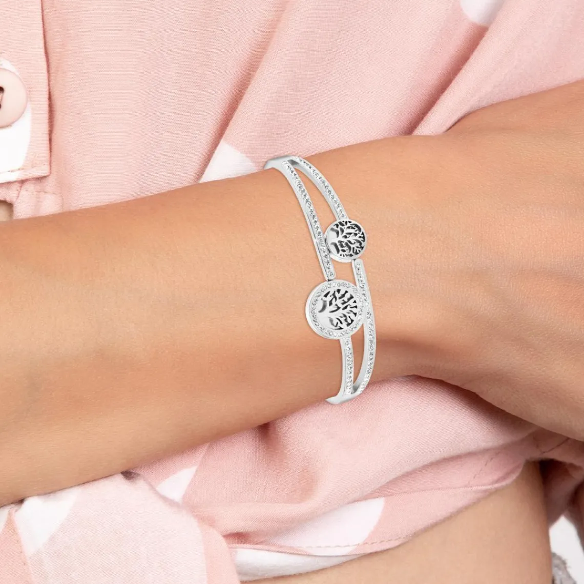 So Charm Bijoux Jonc Femme So Charm - B2931-ARGENT - Bracelet Arbre De Vie | Femme Bracelet
