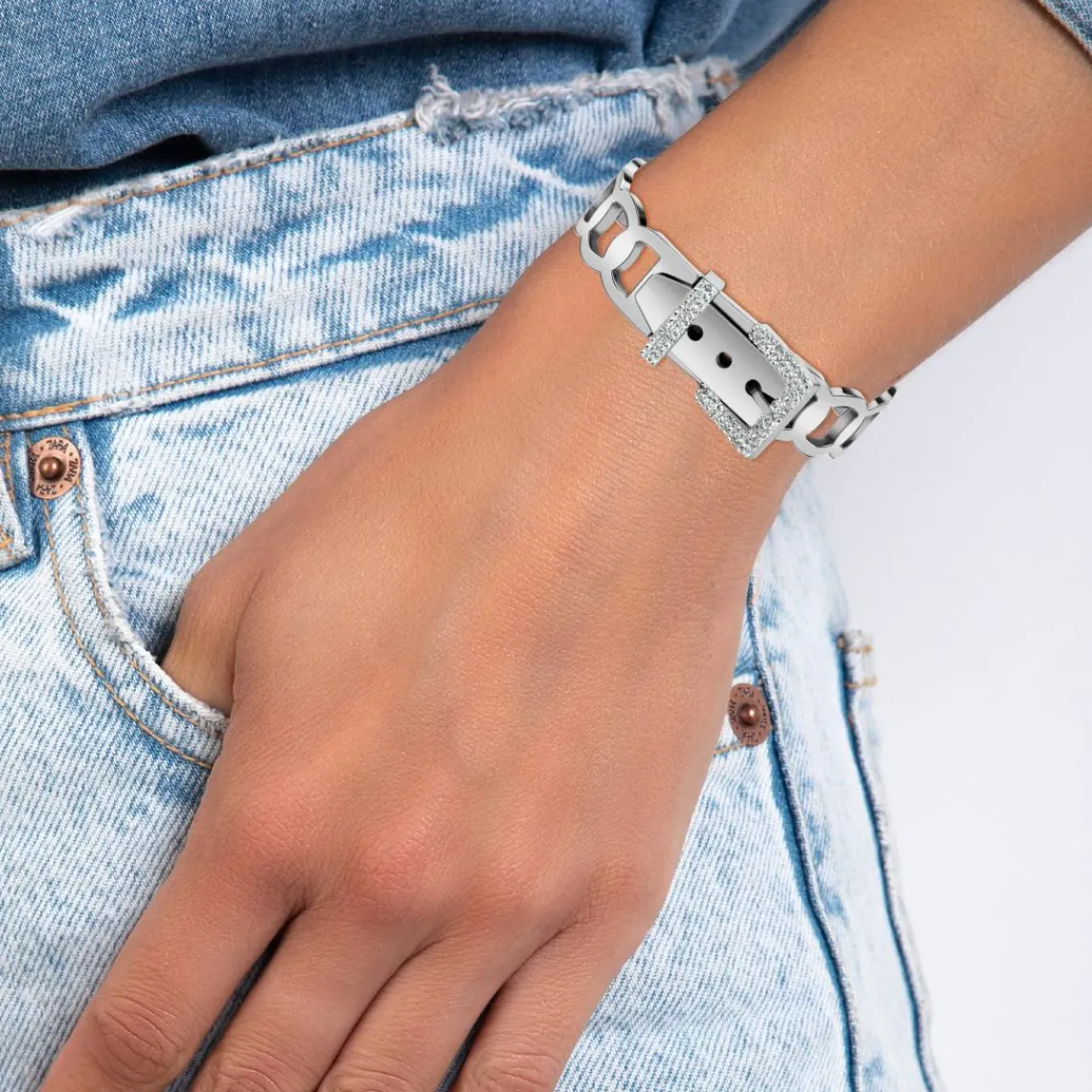 So Charm Bijoux Jonc Femme So Charm - B3273-ARGENT - Bracelet Mode Argenté | Femme Bracelet
