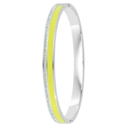 So Charm Bijoux Jonc Femme So Charm - B4338-ARGENT-JAUNE - Bracelet Email Argenté | Femme Bracelet