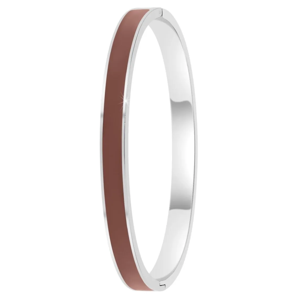 So Charm Bijoux Jonc Femme So Charm - B4339-ARGENT-MARRON - Bracelet Email Argenté | Femme Bracelet