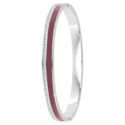 So Charm Bijoux Jonc Femme So Charm - B4338-ARGENT-MARRON - Bracelet Email Argenté | Femme Bracelet