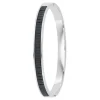 So Charm Bijoux Jonc Femme So Charm - B4337-ARGENT-NOIR - Bracelet Mode Argenté | Femme Bracelet
