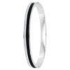 So Charm Bijoux Jonc Femme So Charm - B4338-ARGENT-NOIR - Bracelet Email Argenté | Femme Bracelet