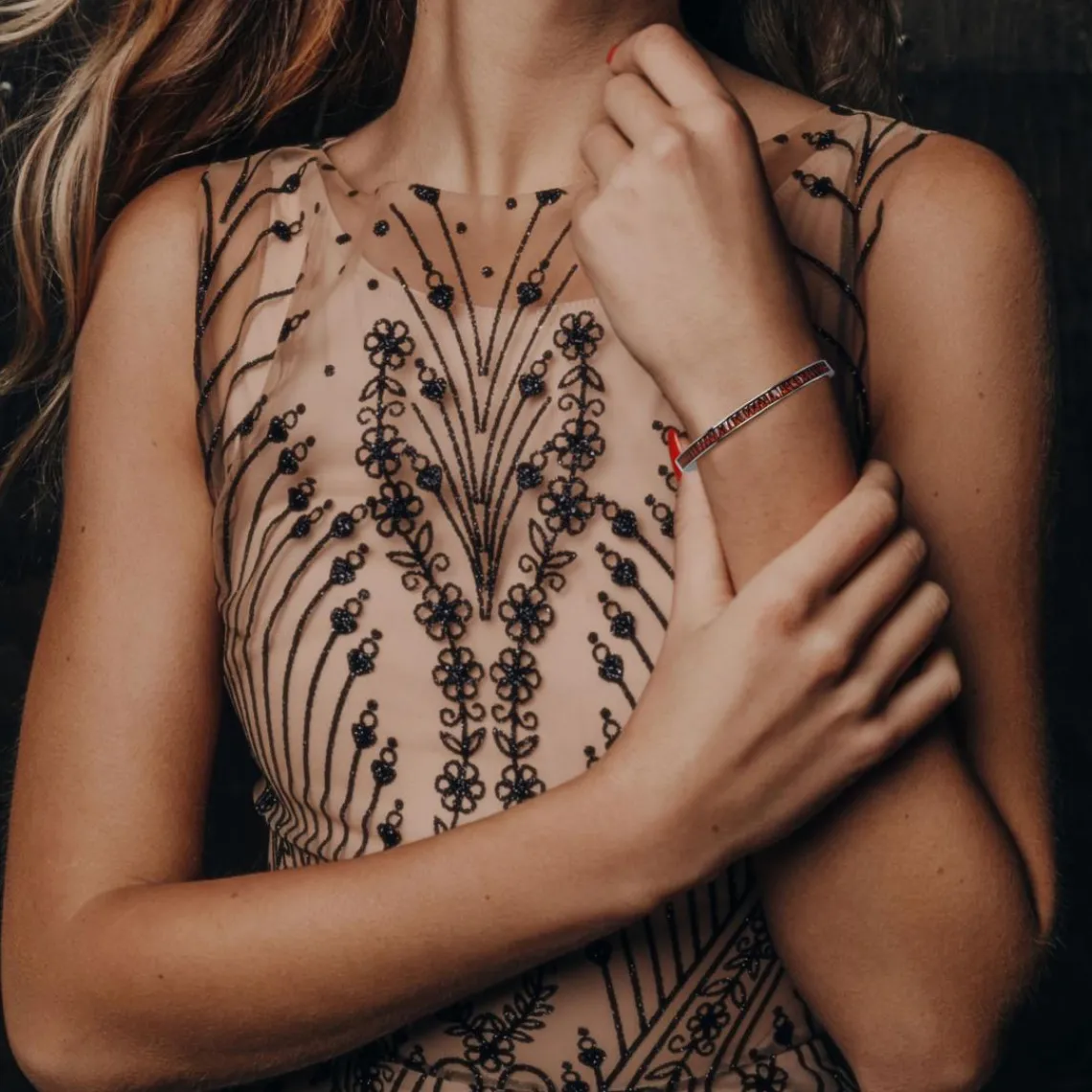 So Charm Bijoux Jonc Femme So Charm - B4337-ARGENT-ROUGE - Bracelet Mode Argenté | Femme Bracelet