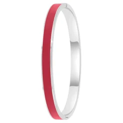 So Charm Bijoux Jonc Femme So Charm - B4339-ARGENT-ROUGE - Bracelet Email Argenté | Femme Bracelet