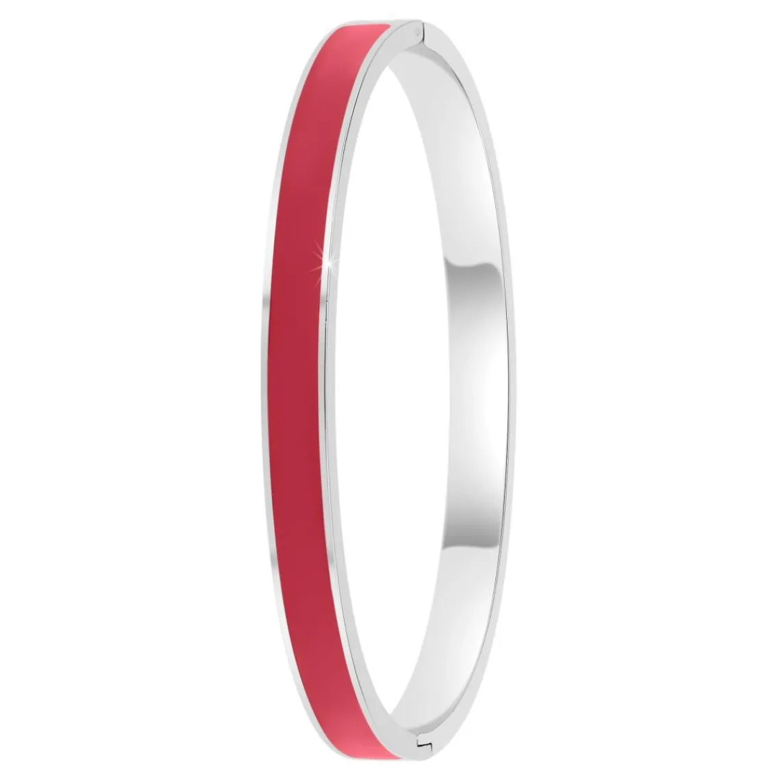 So Charm Bijoux Jonc Femme So Charm - B4339-ARGENT-ROUGE - Bracelet Email Argenté | Femme Bracelet