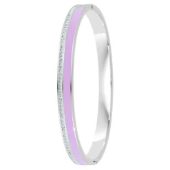 So Charm Bijoux Jonc Femme So Charm - B4338-ARGENT-ROSE - Bracelet Email Argenté | Femme Bracelet