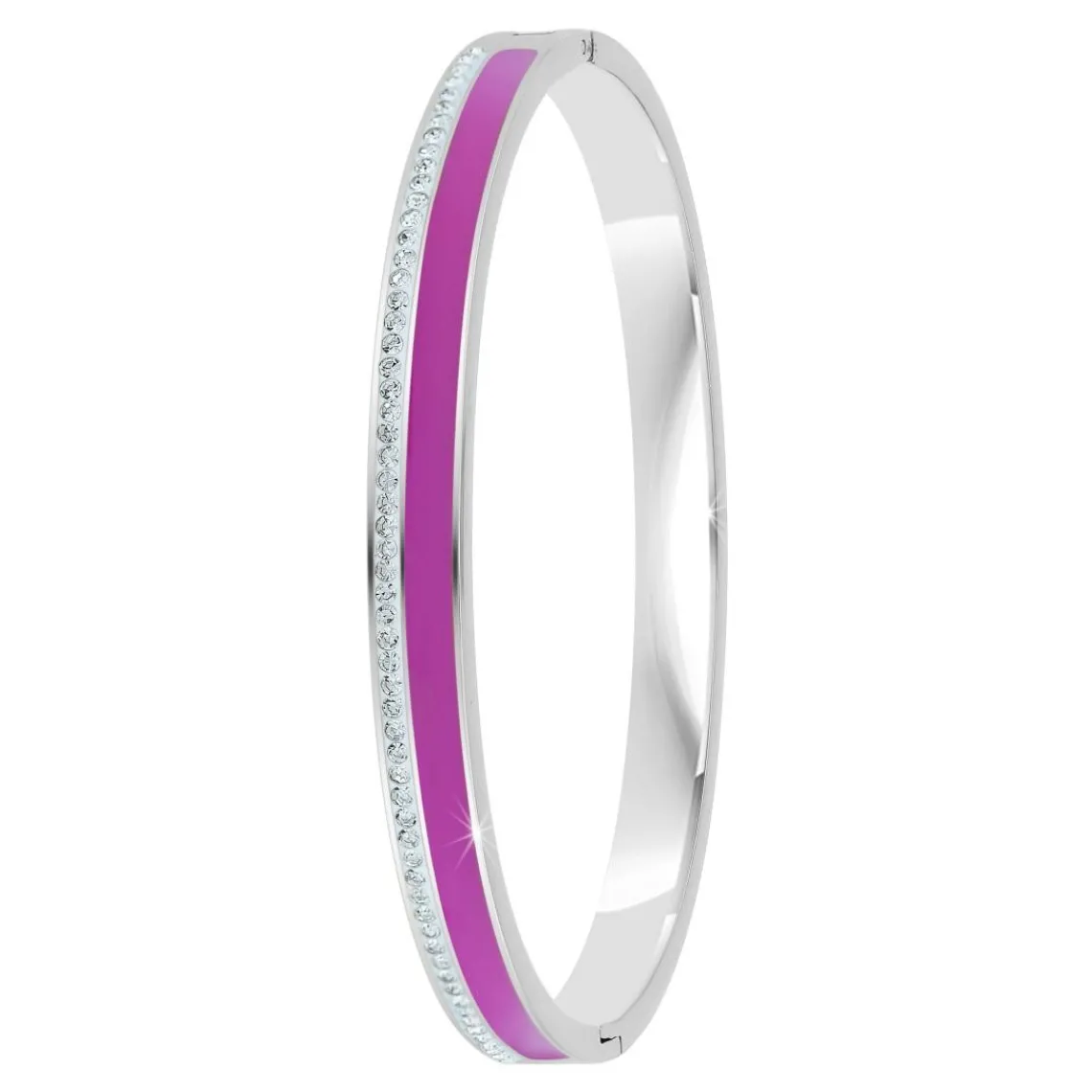 So Charm Bijoux Jonc Femme So Charm - B4338-ARGENT-VIOLET - Bracelet Email Argenté | Femme Bracelet