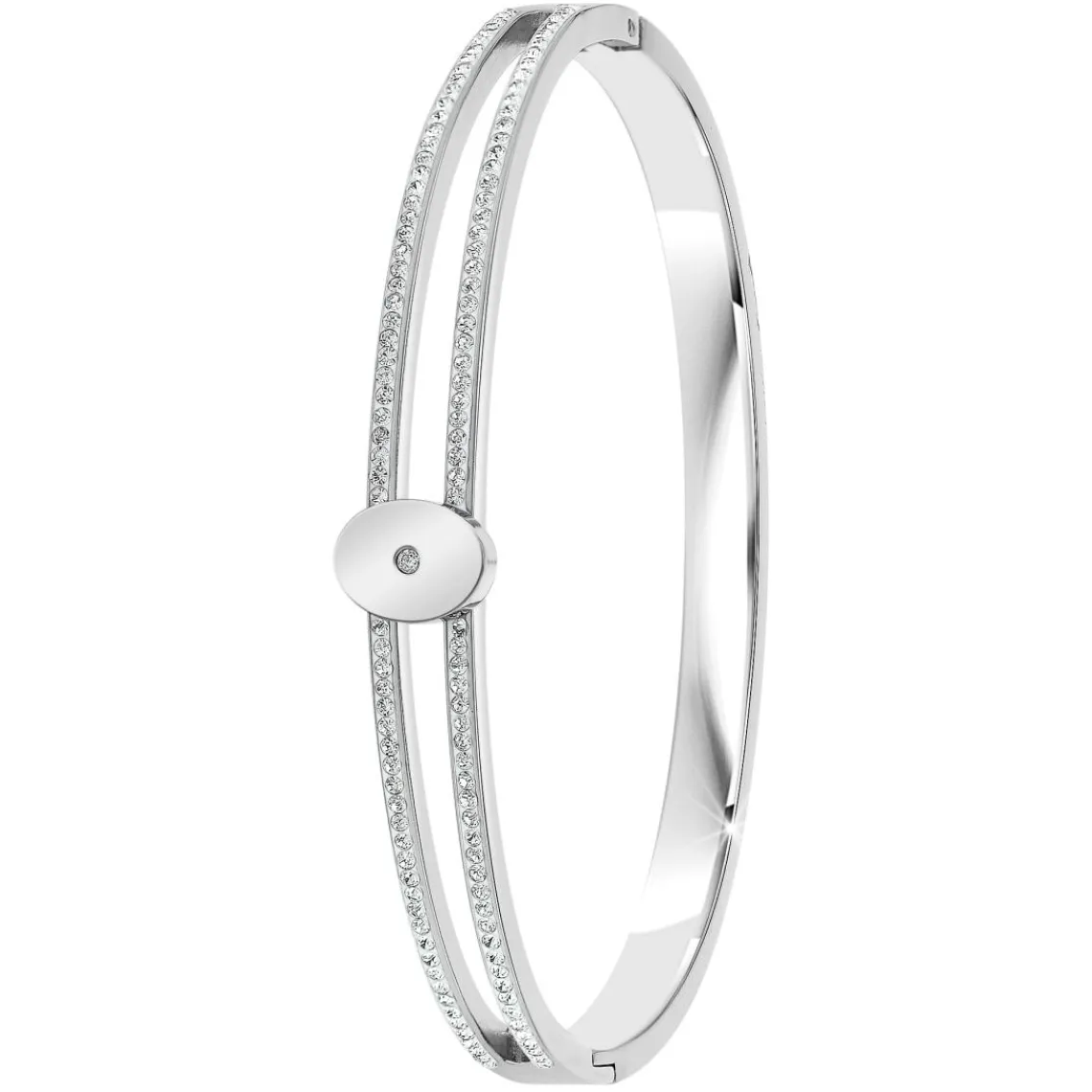 So Charm Bijoux Jonc Femme So Charm - BD2922-ARGENT-DIAMANT - Bracelet Mode Argenté | Femme Bracelet