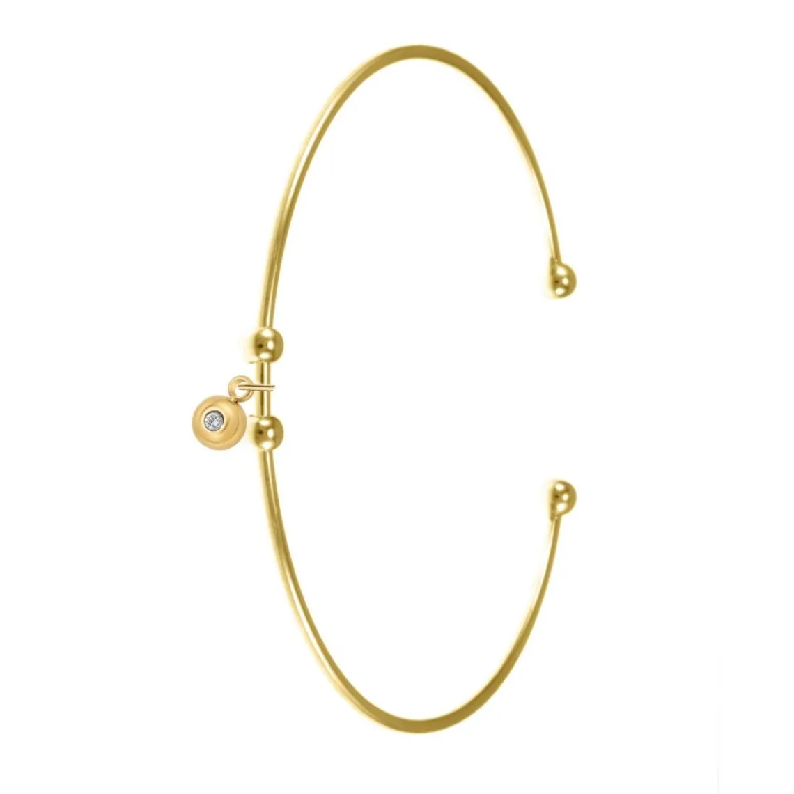 So Charm Bijoux Jonc Femme So Charm - BD1143-DORE-DIAMANT - Bracelet Mode Doré | Femme Bracelet