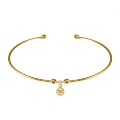 So Charm Bijoux Jonc Femme So Charm - BD1143-DORE-DIAMANT - Bracelet Mode Doré | Femme Bracelet