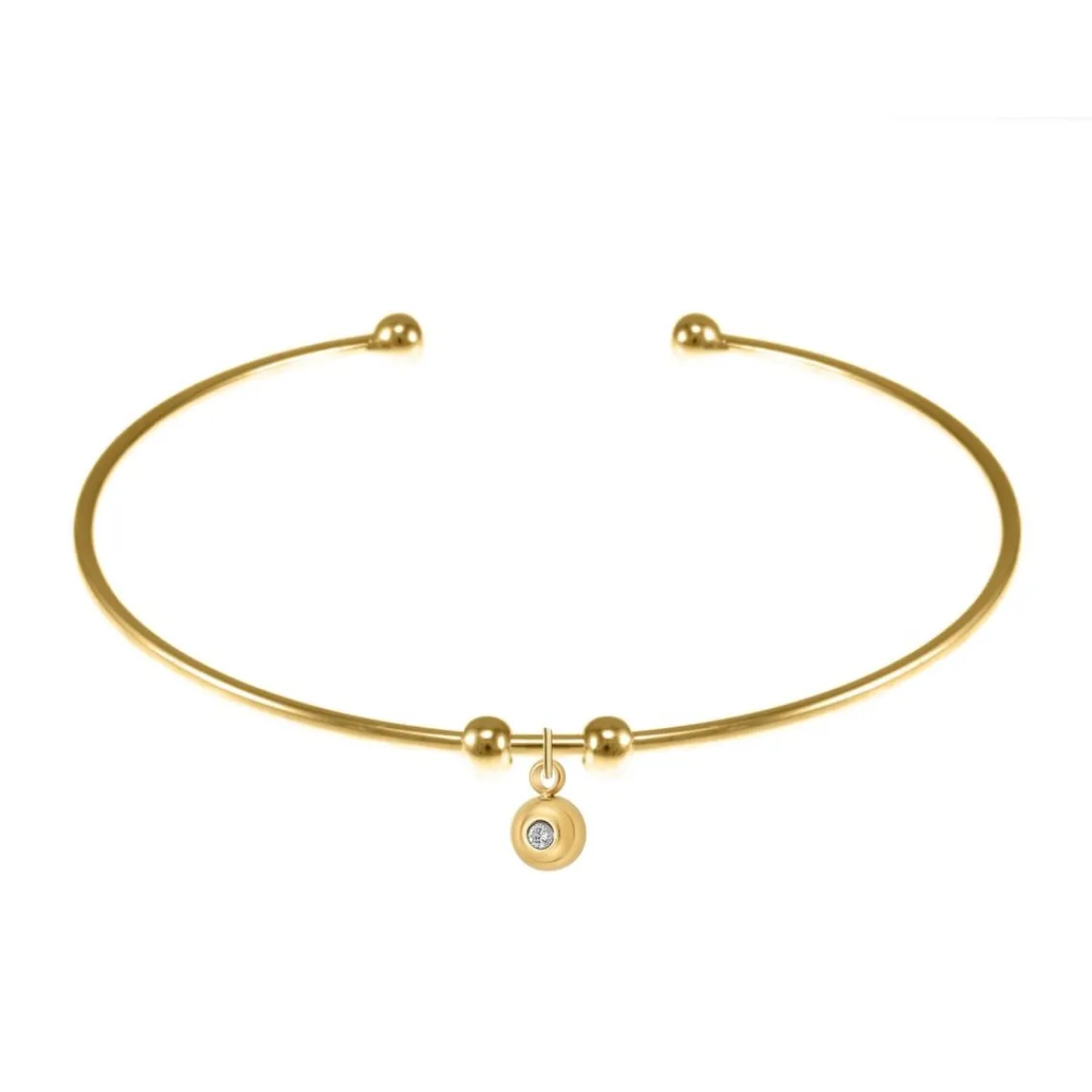 So Charm Bijoux Jonc Femme So Charm - BD1143-DORE-DIAMANT - Bracelet Mode Doré | Femme Bracelet