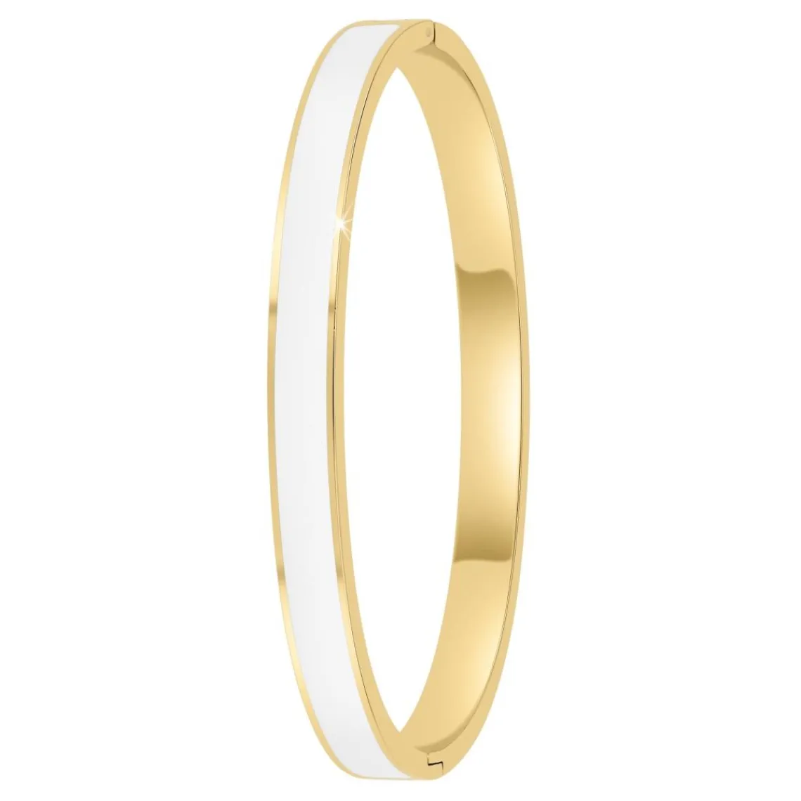 So Charm Bijoux Jonc Femme So Charm - B4339-DORE-BLANC - Bracelet Email Doré | Femme Bracelet
