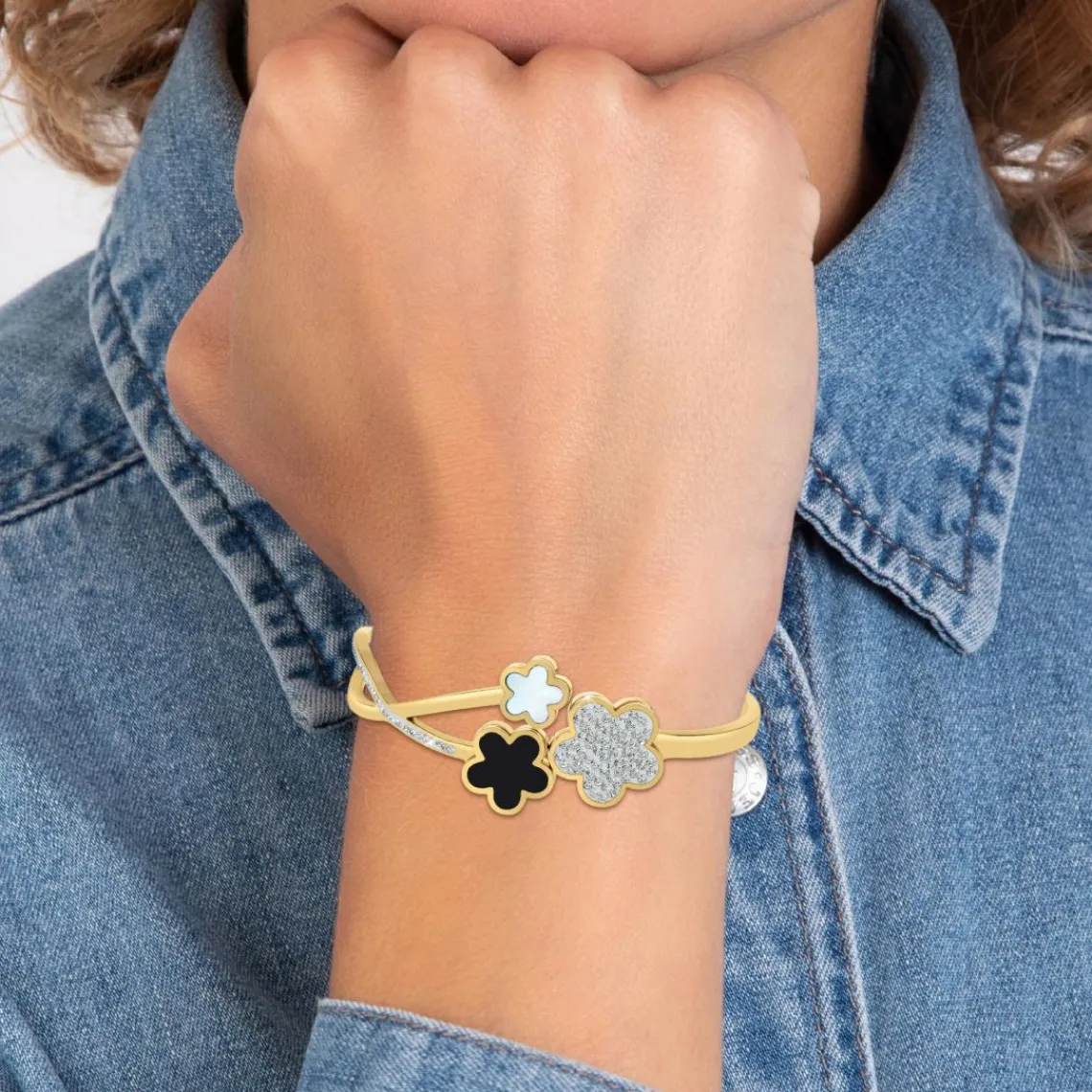 So Charm Bijoux Jonc Femme So Charm - B3398-DORE - Bracelet Mode Doré | Femme Bracelet