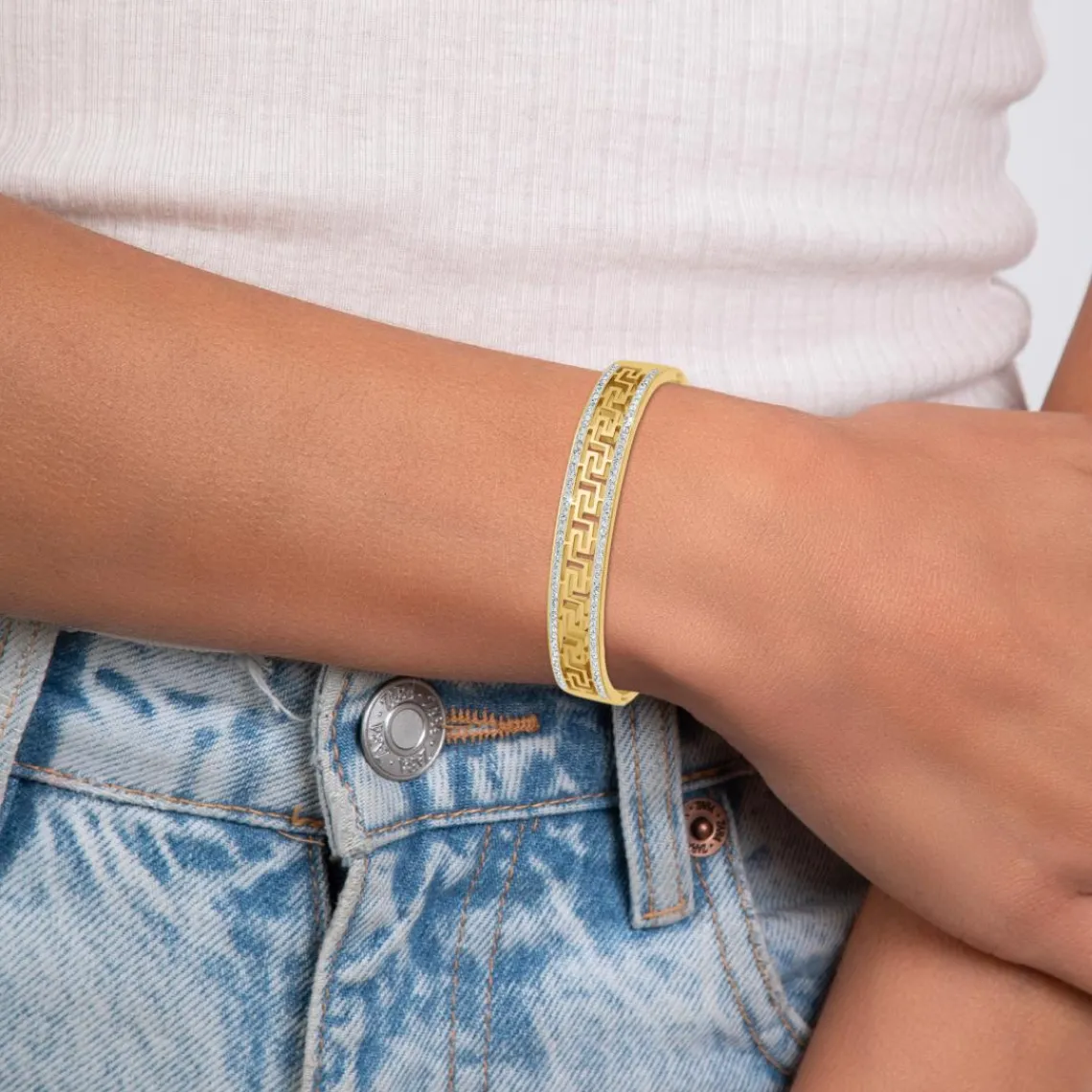 So Charm Bijoux Jonc Femme So Charm - B3384-DORE - Bracelet Mode Doré | Femme Bracelet